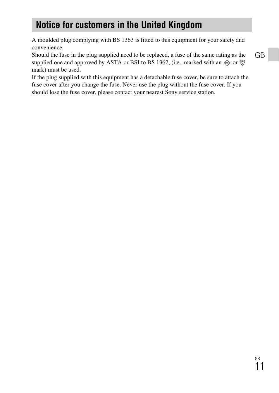 Notice for customers in the united kingdom | Sony DSC-HX200V User Manual | Page 11 / 603