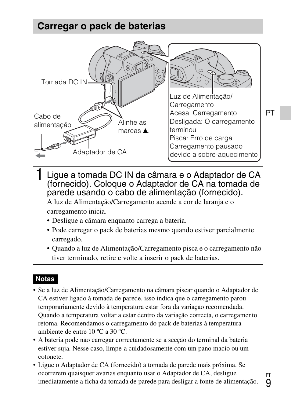 Carregar o pack de baterias | Sony DSC-HX200V User Manual | Page 141 / 603