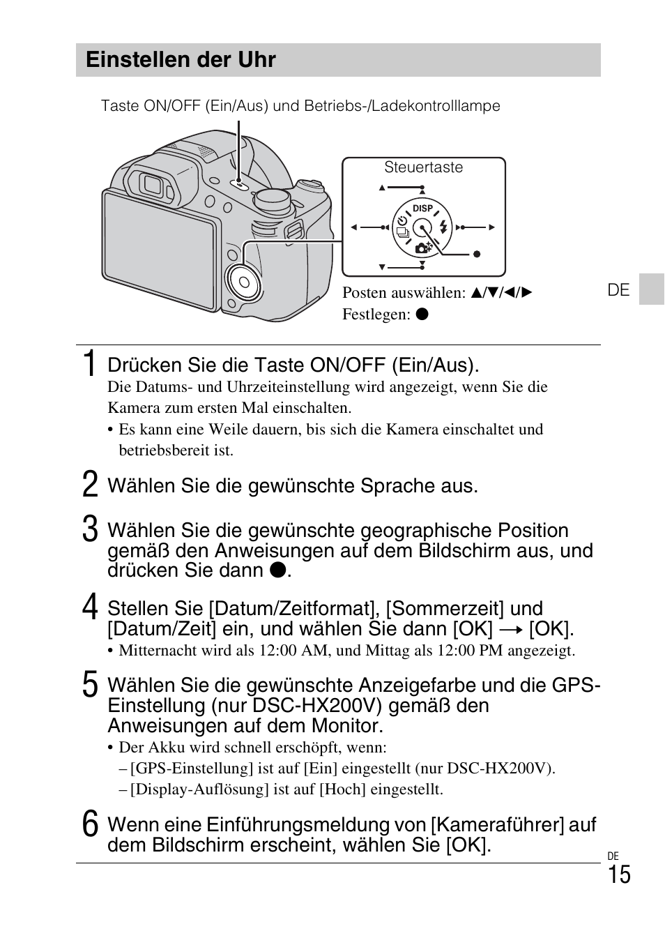 Einstellen der uhr | Sony DSC-HX200V User Manual | Page 177 / 603
