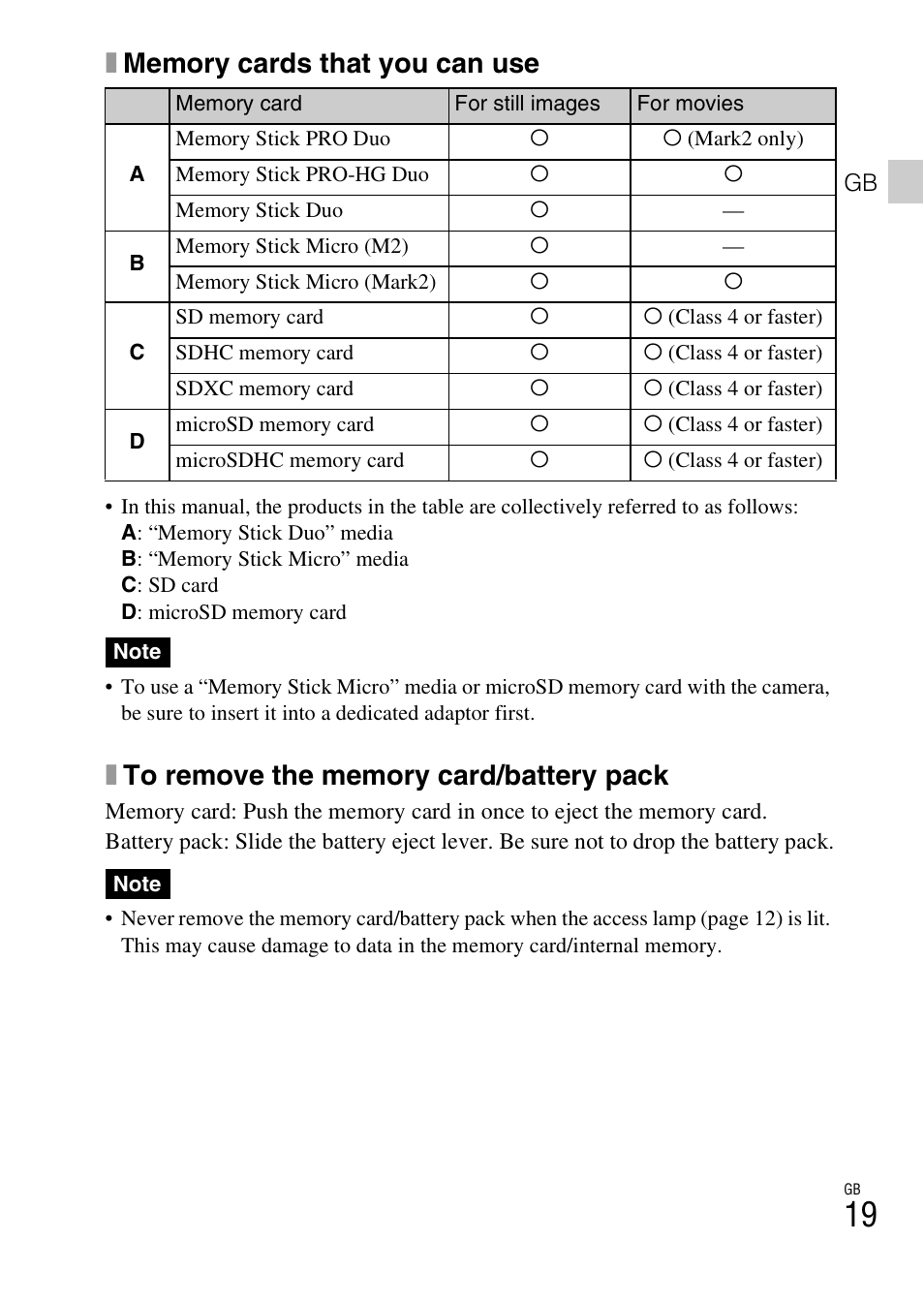 Sony DSC-HX200V User Manual | Page 19 / 603