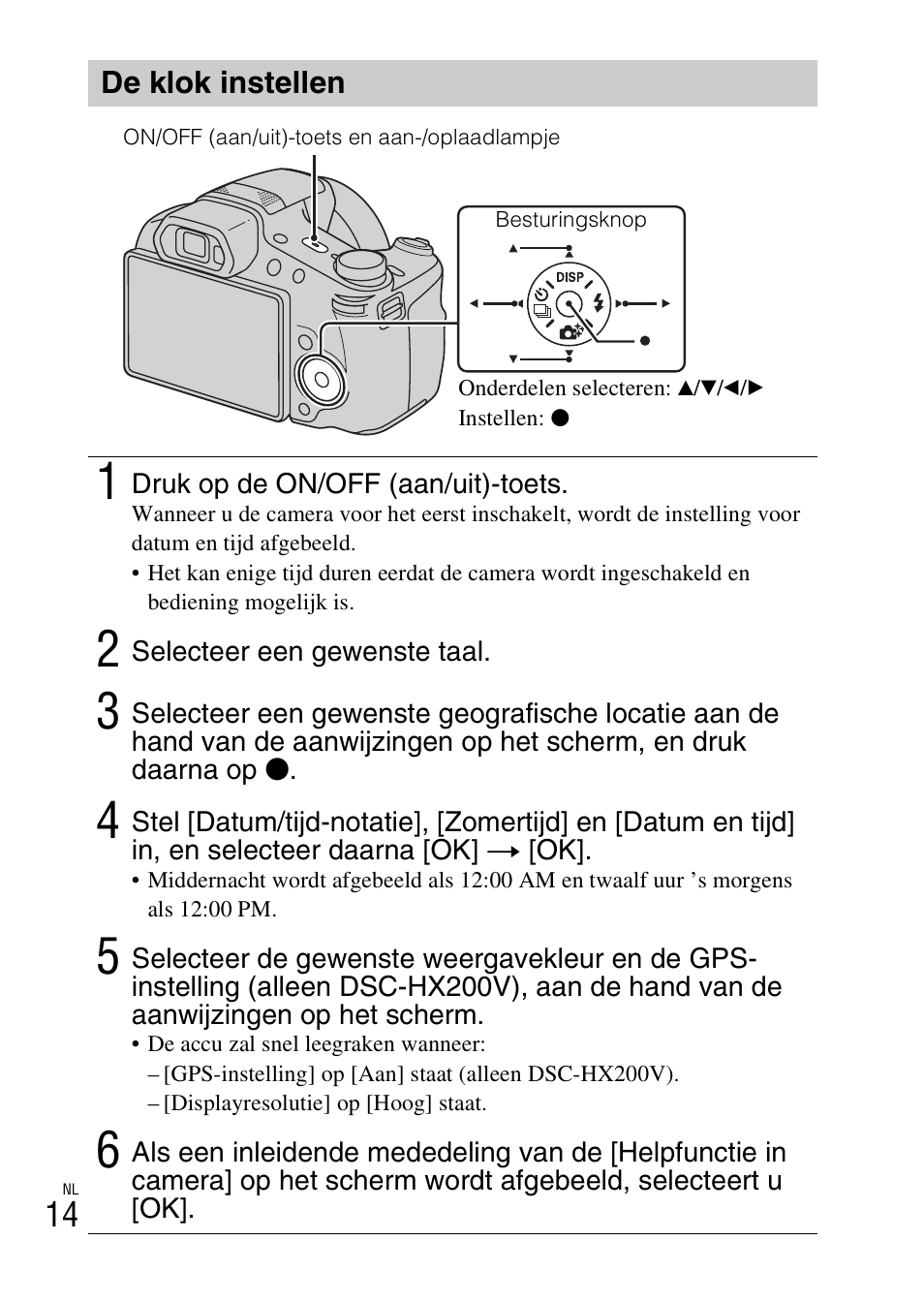 De klok instellen | Sony DSC-HX200V User Manual | Page 206 / 603