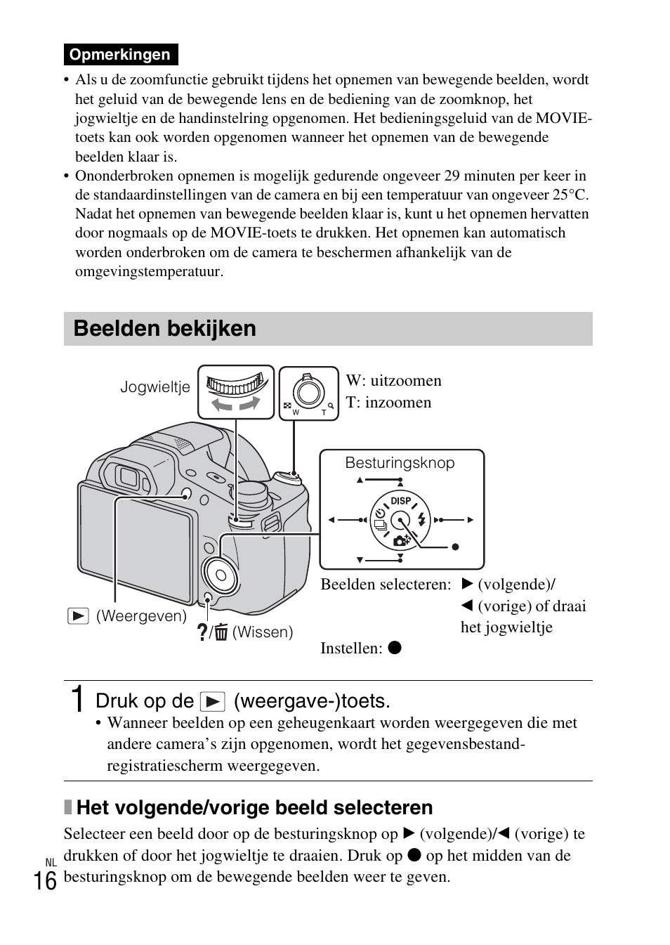Beelden bekijken, Xhet volgende/vorige beeld selecteren, Druk op de (weergave-)toets | Sony DSC-HX200V User Manual | Page 208 / 603