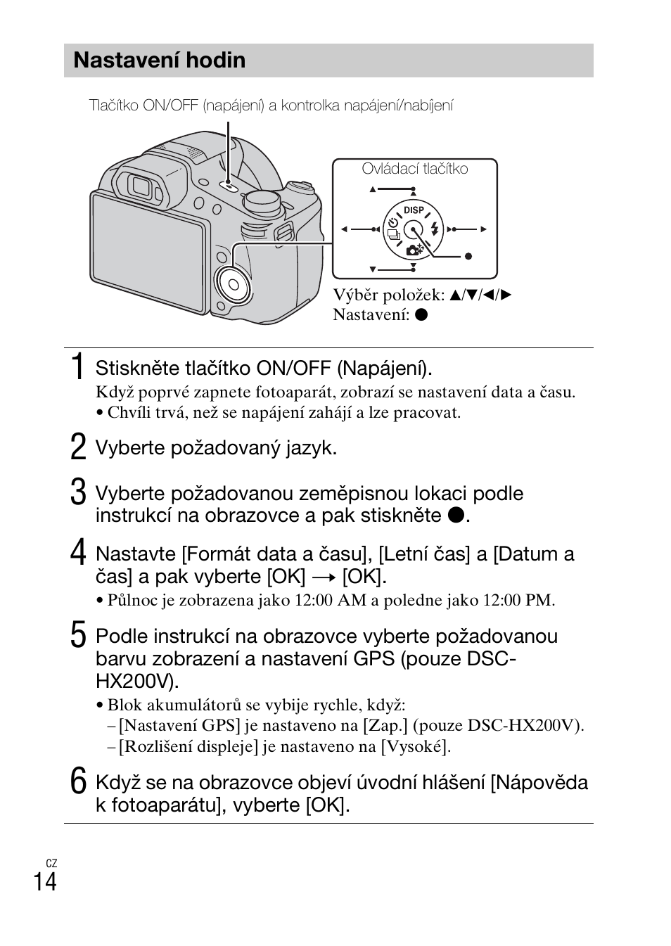 Nastavení hodin | Sony DSC-HX200V User Manual | Page 268 / 603