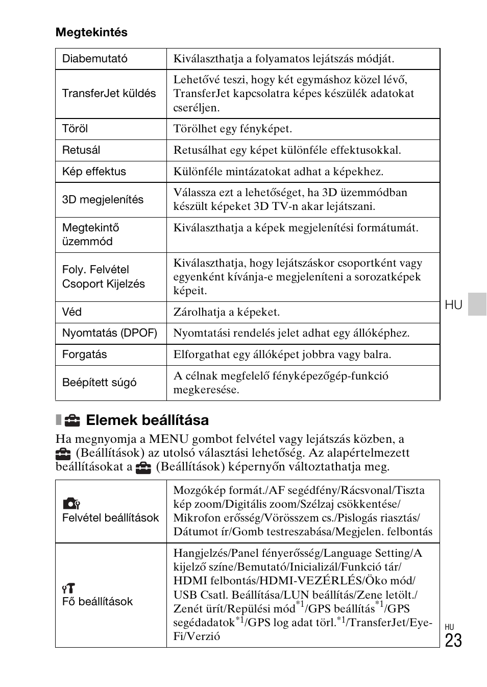 Xelemek beállítása | Sony DSC-HX200V User Manual | Page 307 / 603