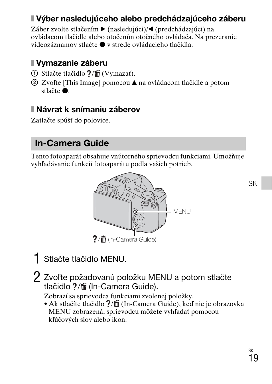 In-camera guide | Sony DSC-HX200V User Manual | Page 335 / 603