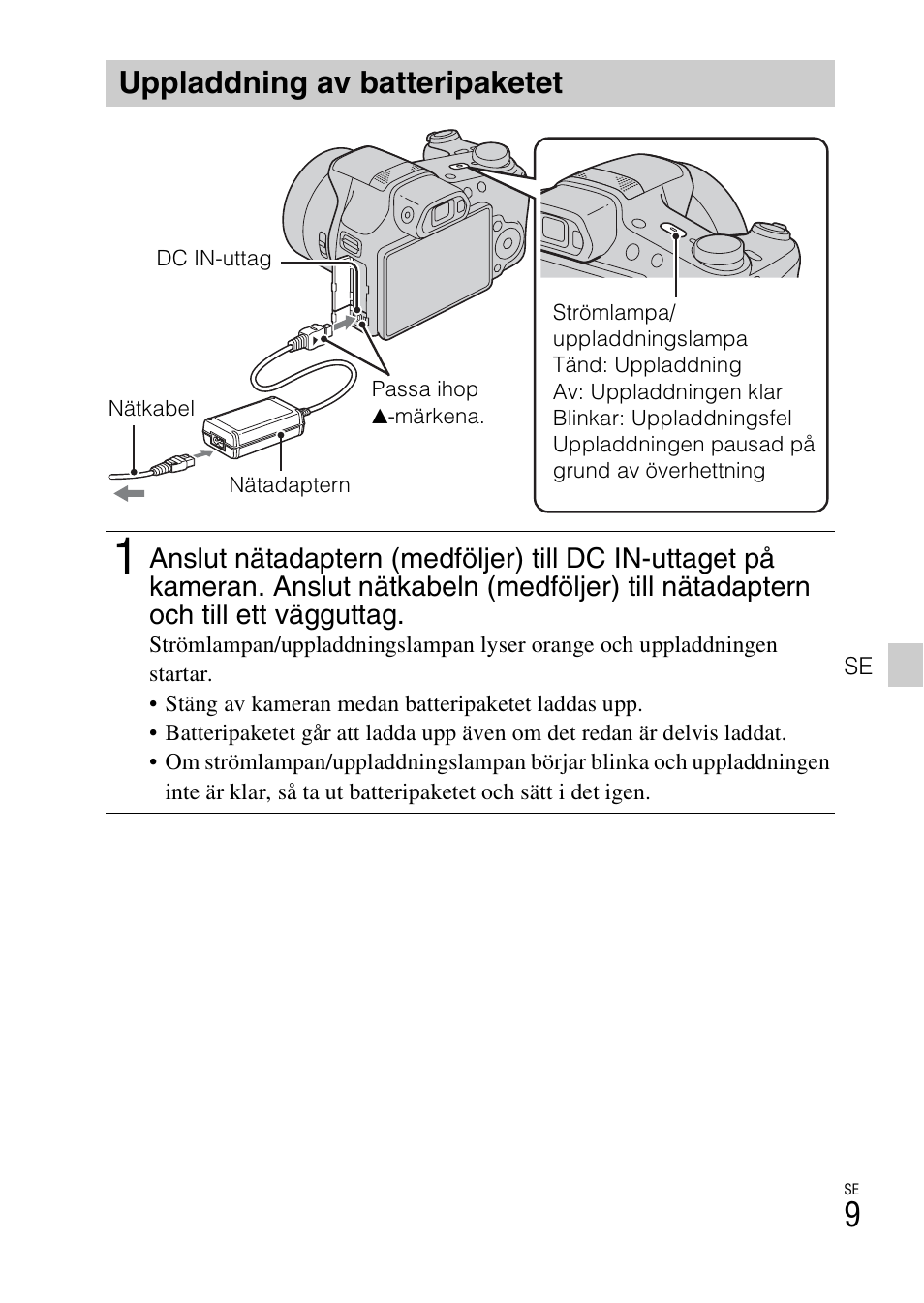 Uppladdning av batteripaketet | Sony DSC-HX200V User Manual | Page 357 / 603