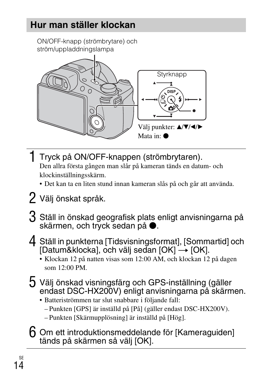 Hur man ställer klockan | Sony DSC-HX200V User Manual | Page 362 / 603