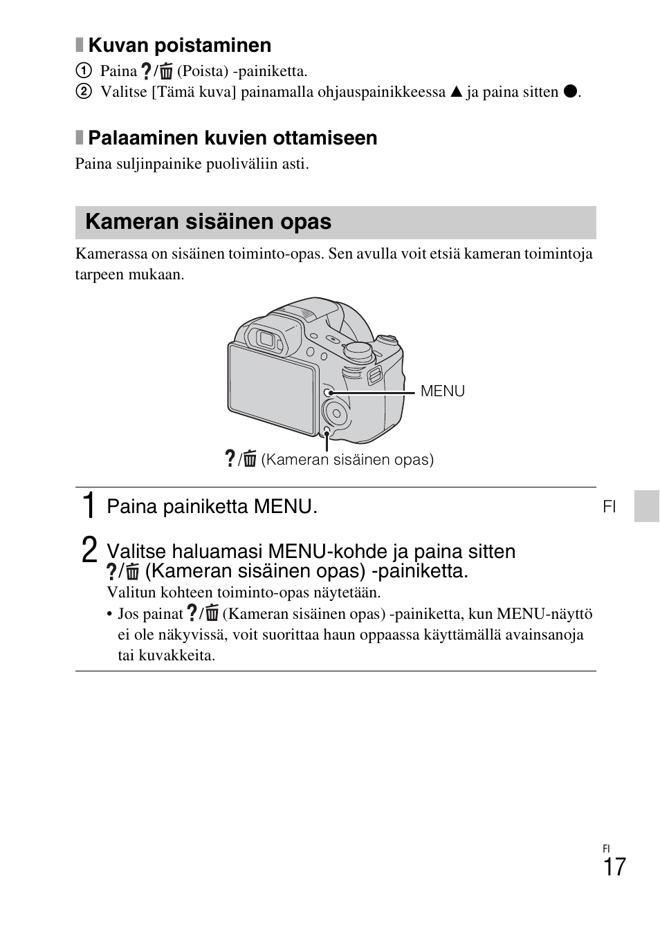 Kameran sisäinen opas | Sony DSC-HX200V User Manual | Page 395 / 603
