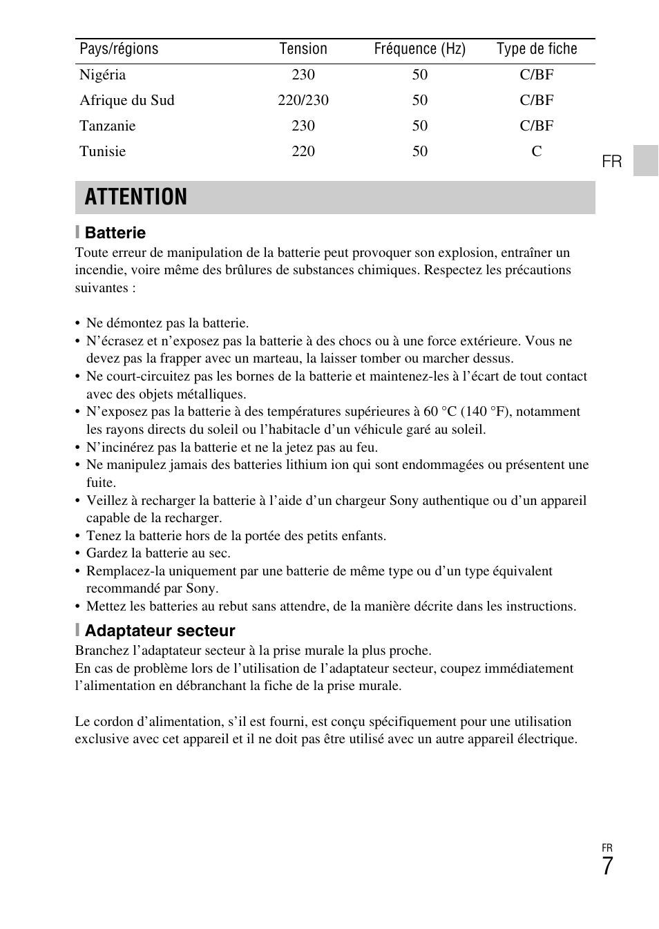 Attention | Sony DSC-HX200V User Manual | Page 43 / 603