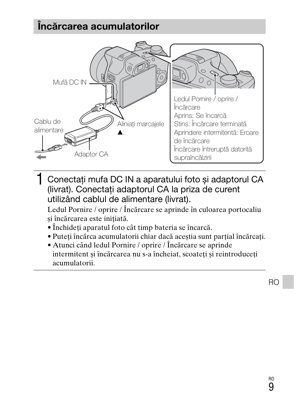 Încărcarea acumulatorilor | Sony DSC-HX200V User Manual | Page 507 / 603