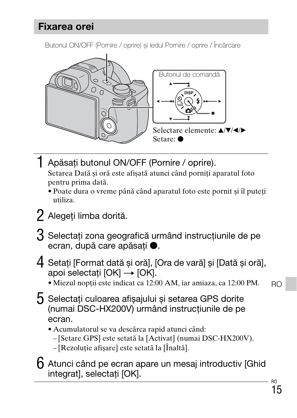 Fixarea orei | Sony DSC-HX200V User Manual | Page 513 / 603