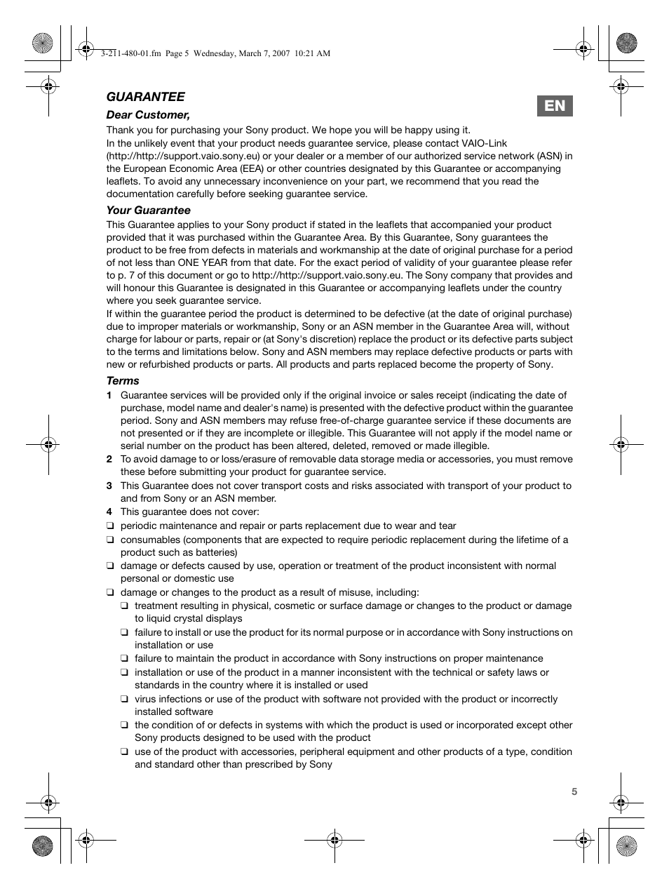 Sony VGN-AR41MR User Manual | Page 5 / 60