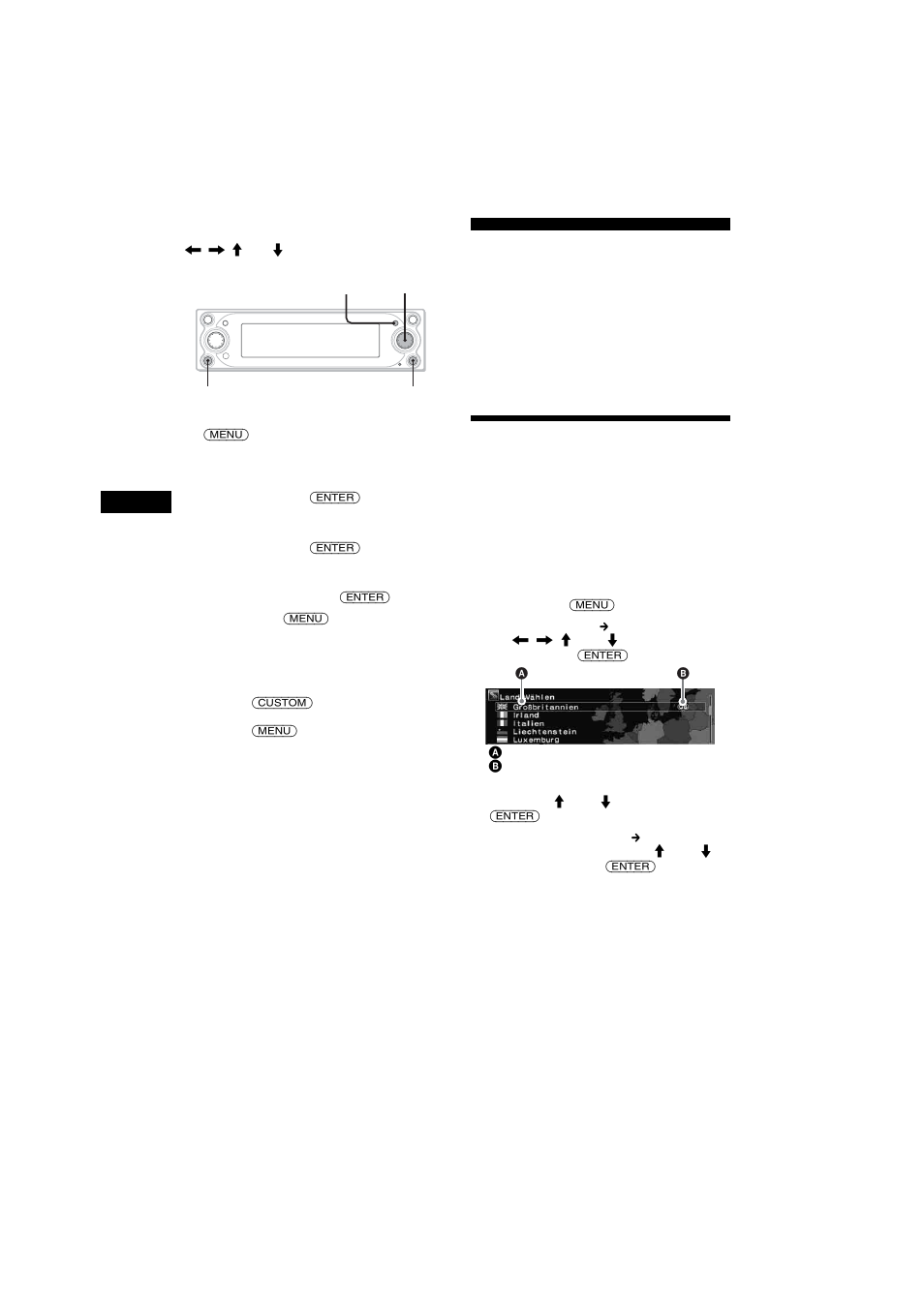 Routensuche, Festlegen des zielorts und starten der führung, Festlegen des zielorts und starten der | Führung | Sony NVX-HC1 User Manual | Page 36 / 130