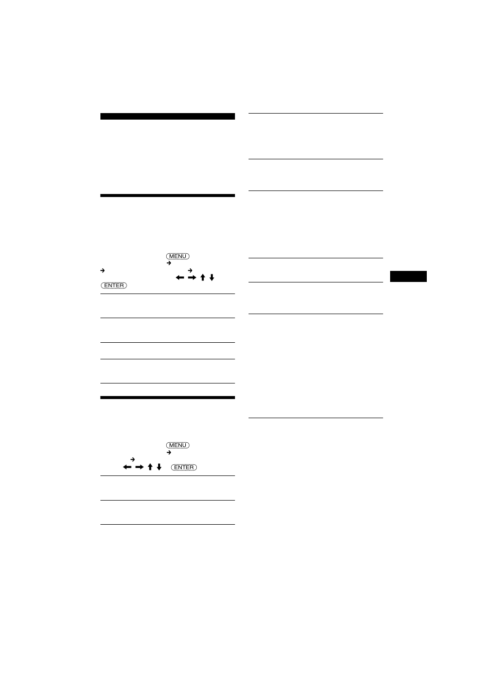 Réglages du système, Modification des points en mémoire, Configuration du système | Sony NVX-HC1 User Manual | Page 71 / 130