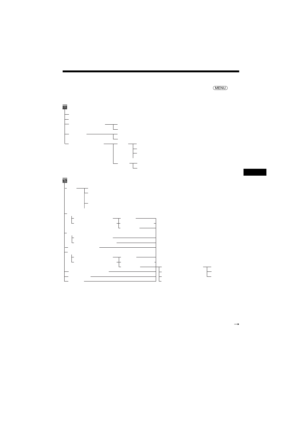 Commandes de menu | Sony NVX-HC1 User Manual | Page 75 / 130