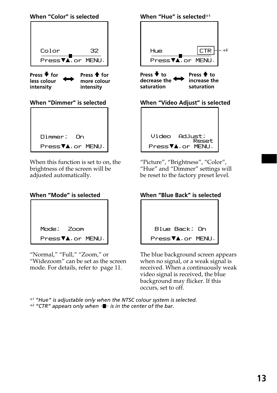 Sony XVM-R70 User Manual | Page 13 / 104