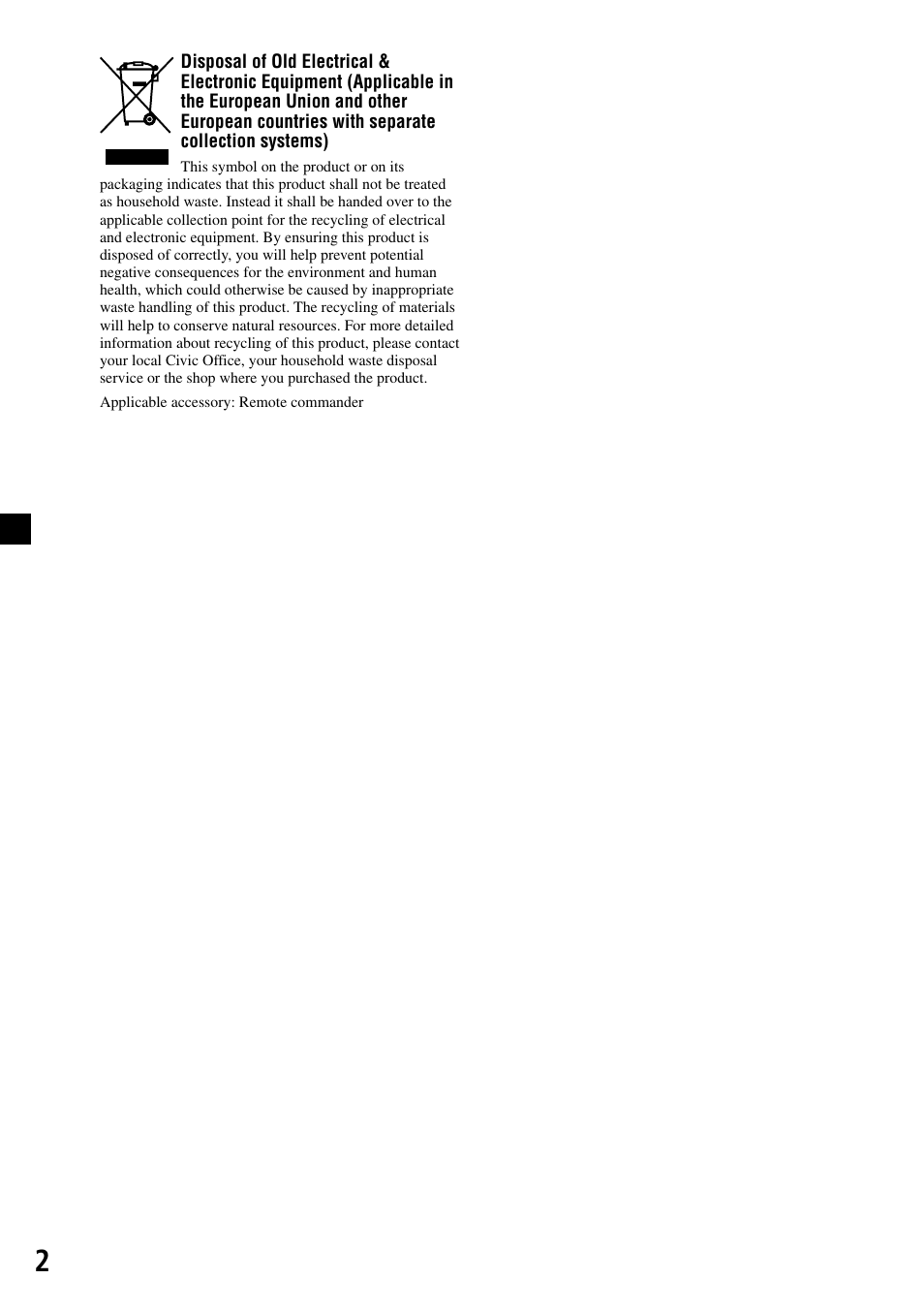 Sony XVM-R70 User Manual | Page 2 / 104