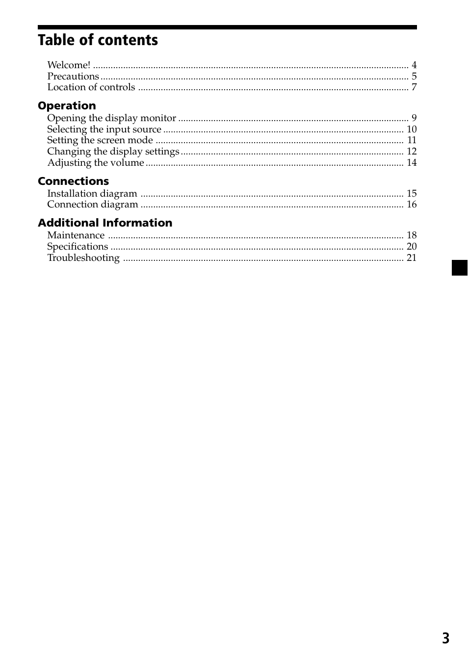 Sony XVM-R70 User Manual | Page 3 / 104