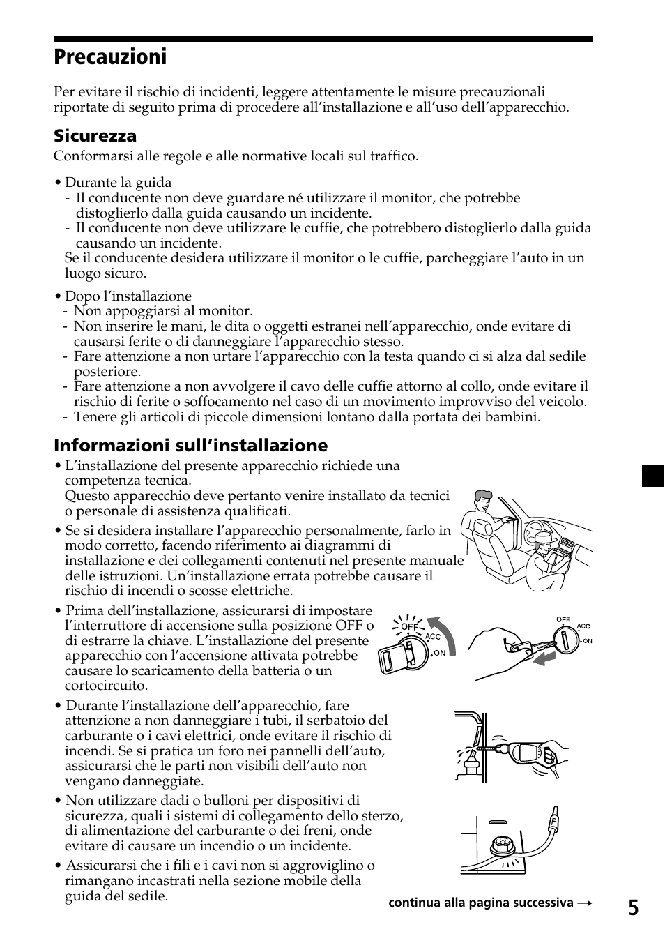 Precauzioni, 5precauzioni | Sony XVM-R70 User Manual | Page 65 / 104