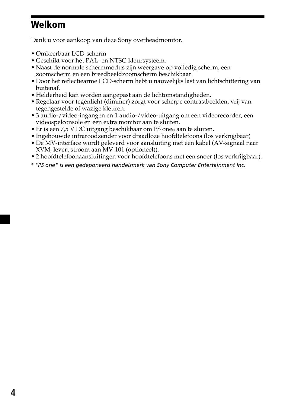 Welkom, 4welkom | Sony XVM-R70 User Manual | Page 84 / 104