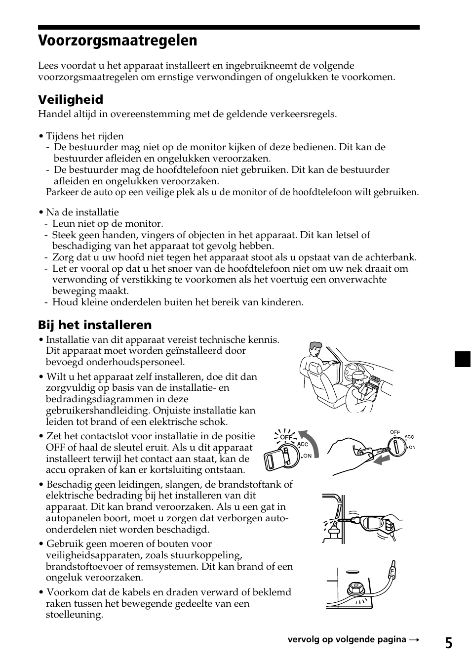 Voorzorgsmaatregelen, 5voorzorgsmaatregelen | Sony XVM-R70 User Manual | Page 85 / 104