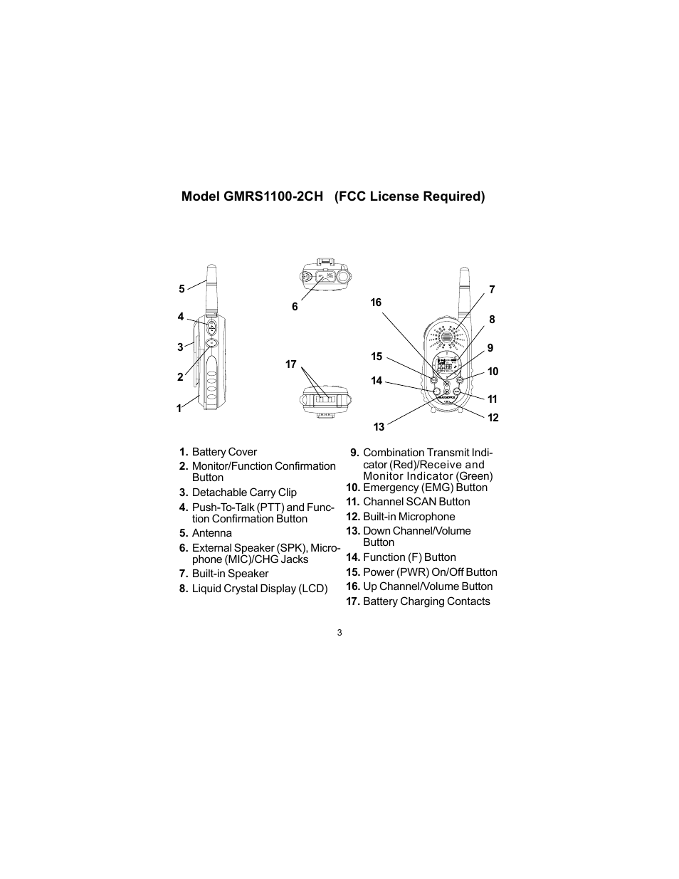 Audiovox GMRS1100-2CH User Manual | Page 3 / 24