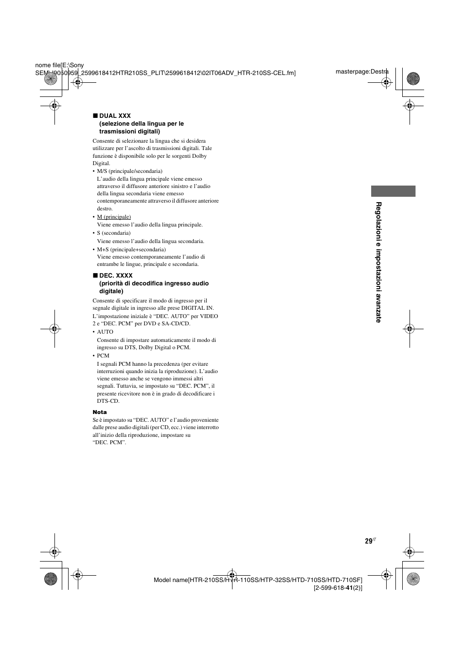 Sony HTD-710SF User Manual | Page 75 / 92