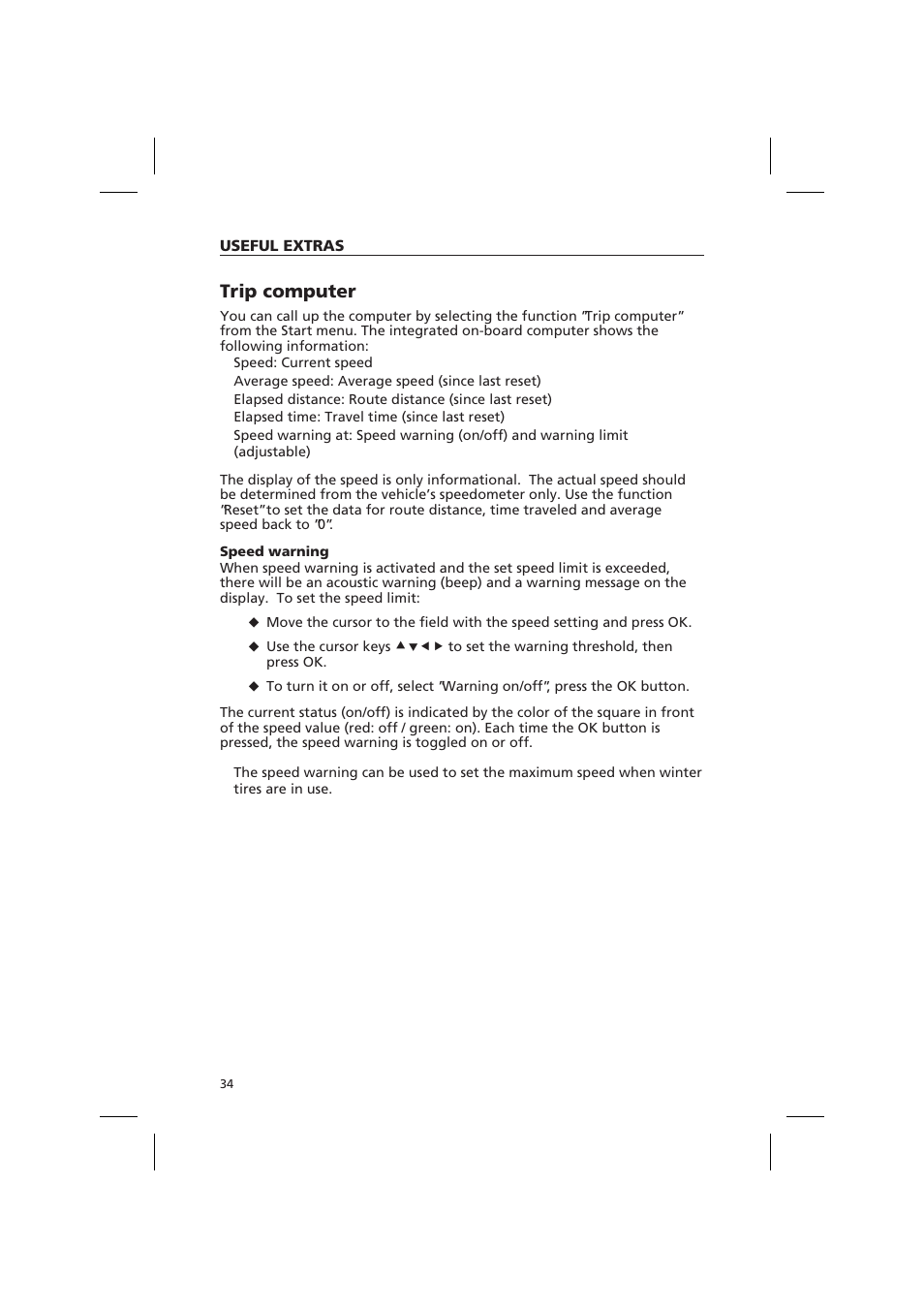 Trip computer | Audiovox NPD 5500 User Manual | Page 33 / 113