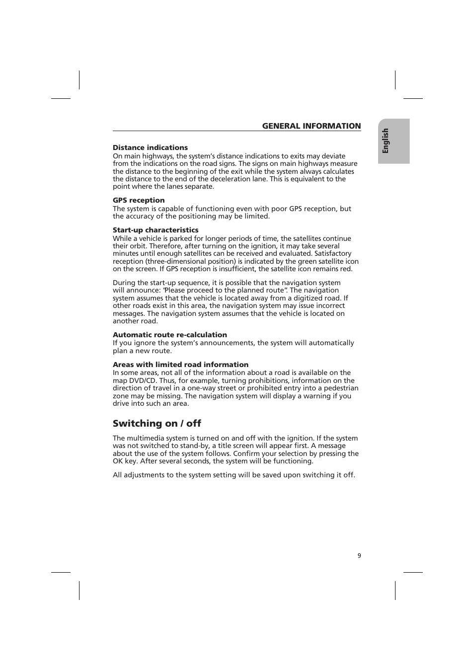 Switching on / off | Audiovox NPD 5500 User Manual | Page 8 / 113