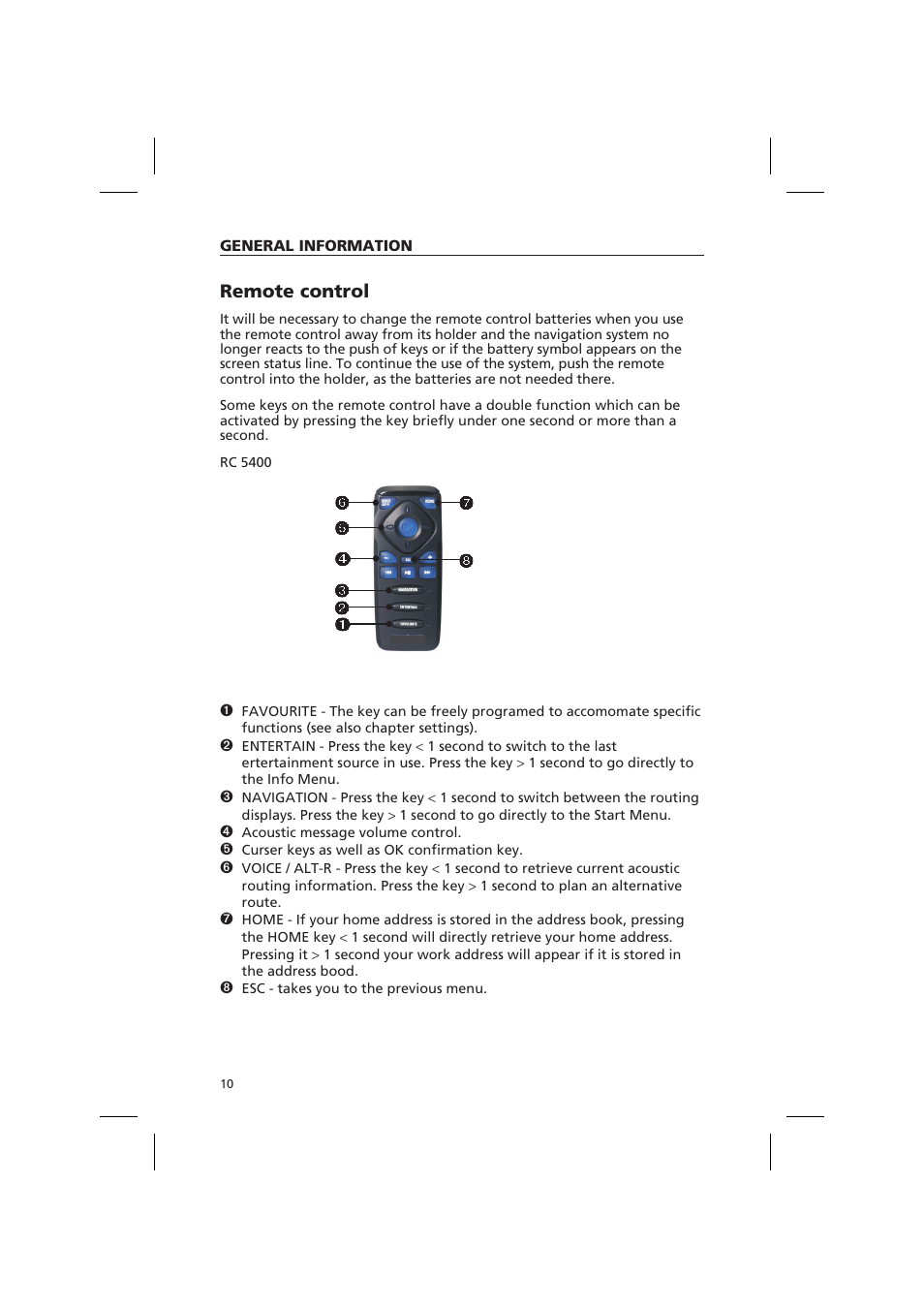 Remote control | Audiovox NPD 5500 User Manual | Page 9 / 113