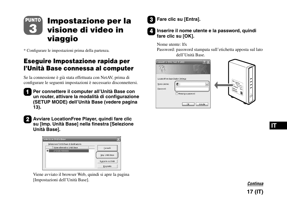 Impostazione per la visione di video in viaggio | Sony LF-PK1 User Manual | Page 111 / 155