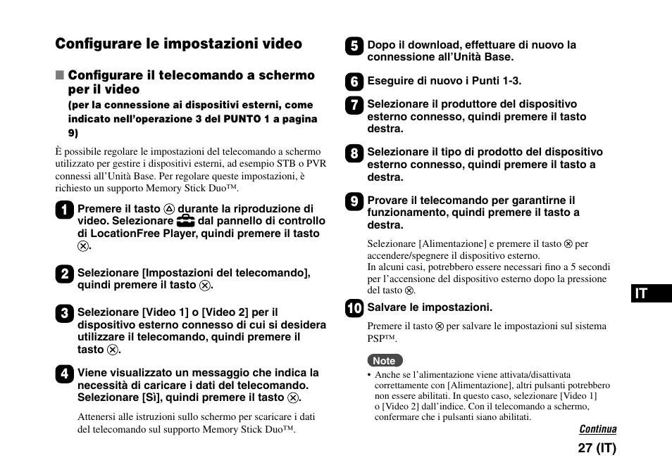 Conﬁgurare le impostazioni video | Sony LF-PK1 User Manual | Page 121 / 155