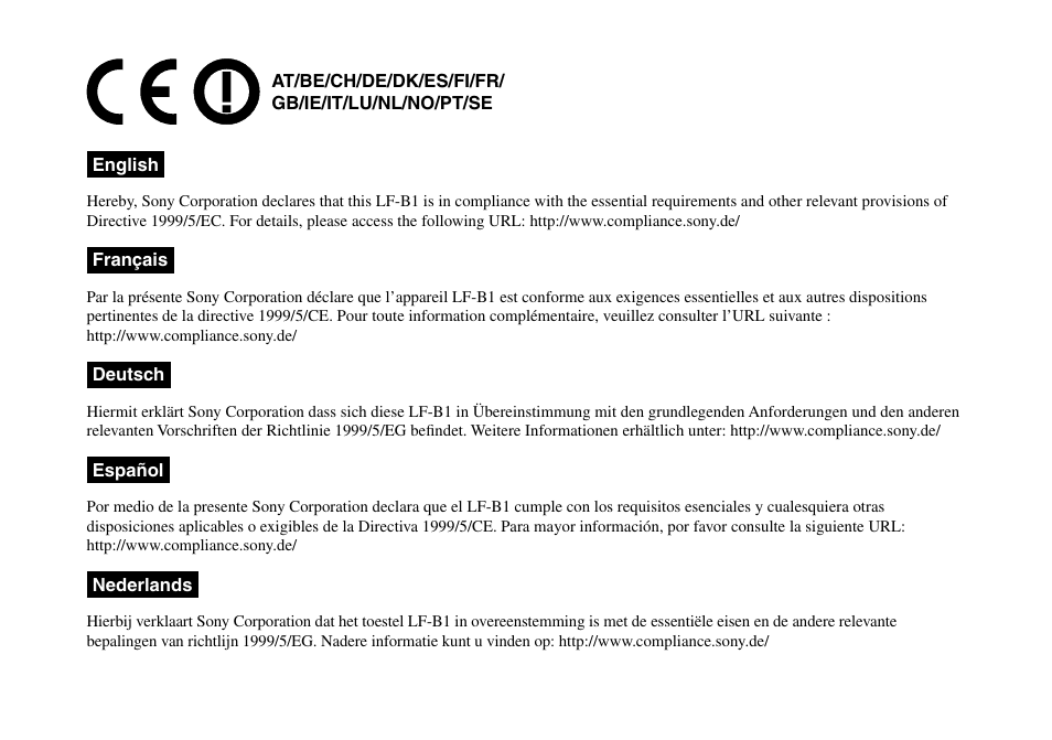 Sony LF-PK1 User Manual | Page 2 / 155