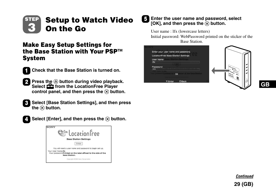 Step3 setup to watch video on the go, Setup to watch video on the go | Sony LF-PK1 User Manual | Page 33 / 155