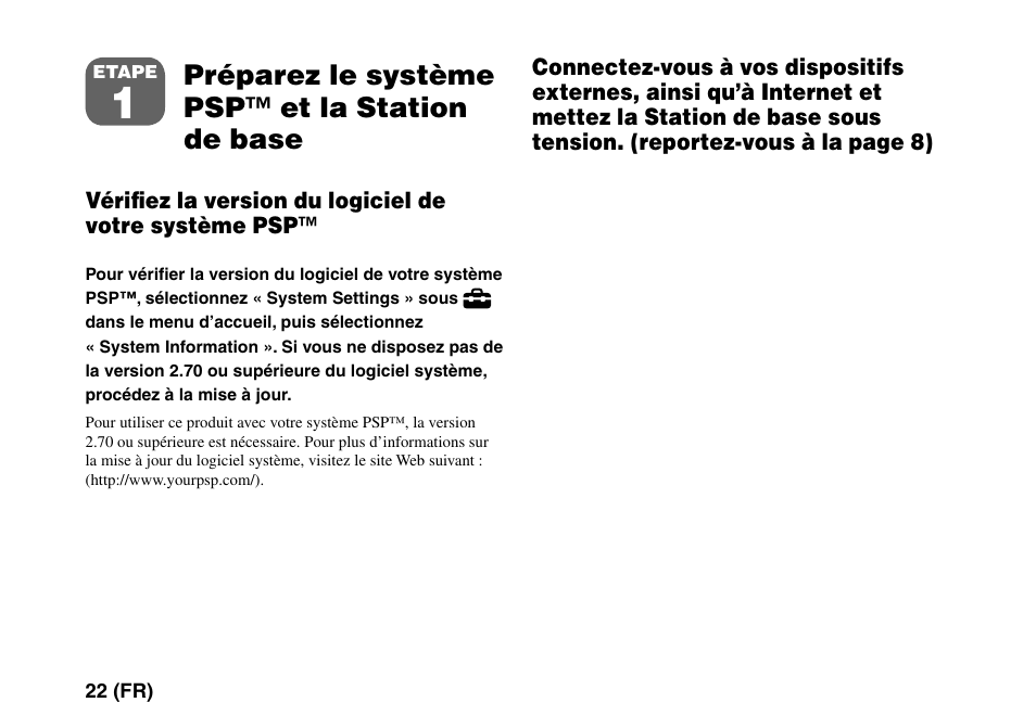 Préparez le système psp™ et la station de base | Sony LF-PK1 User Manual | Page 56 / 155