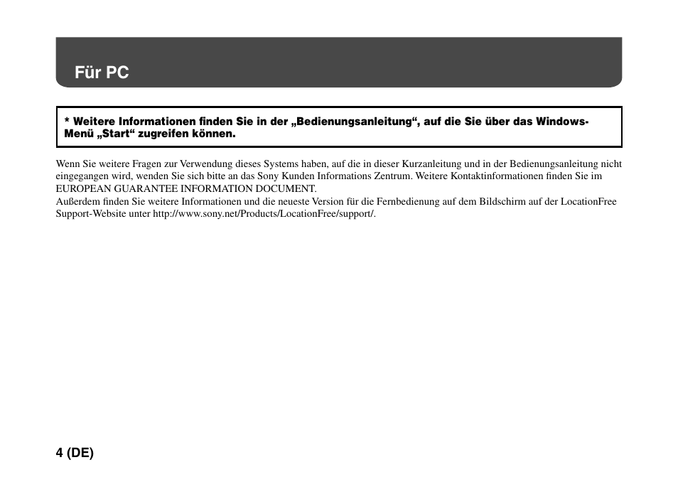 Für pc | Sony LF-PK1 User Manual | Page 68 / 155