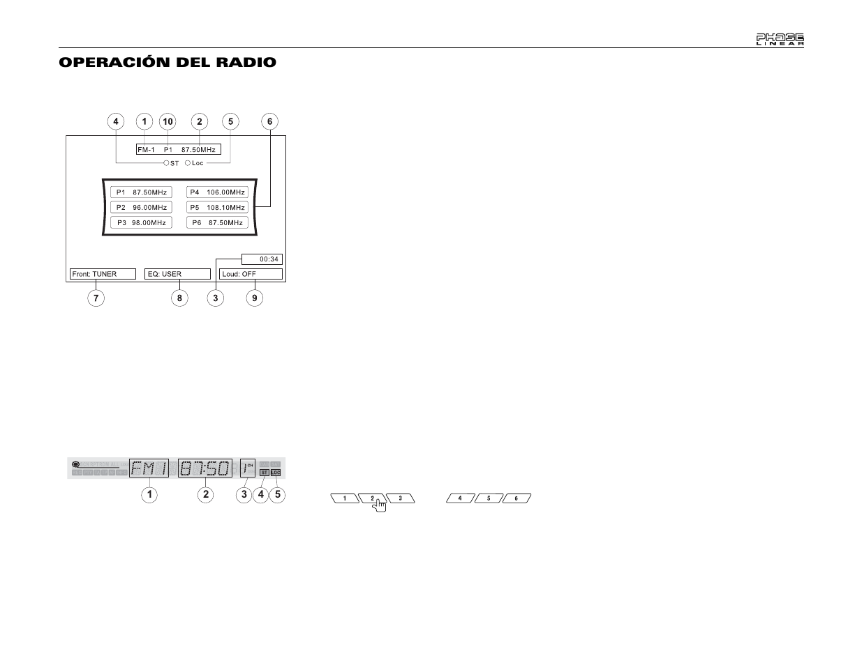Operación del radio | Audiovox UV7 User Manual | Page 49 / 92