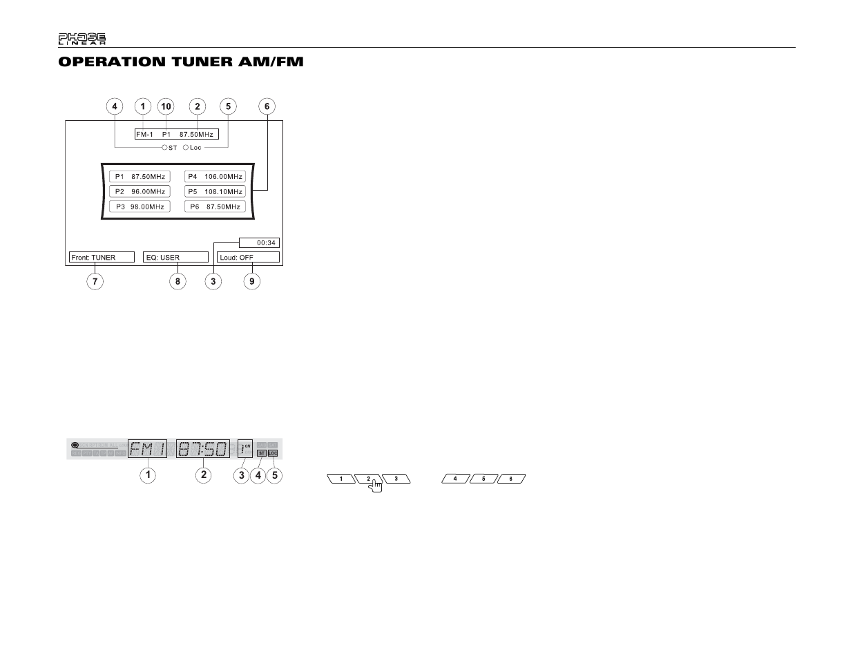 Operation tuner am/fm | Audiovox UV7 User Manual | Page 78 / 92