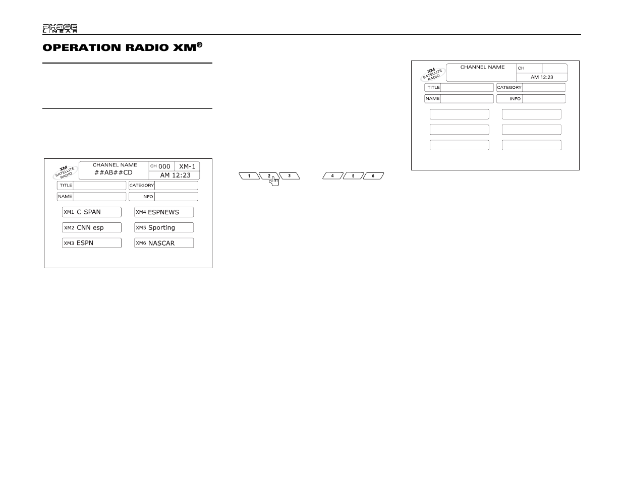Operation radio xm | Audiovox UV7 User Manual | Page 86 / 92