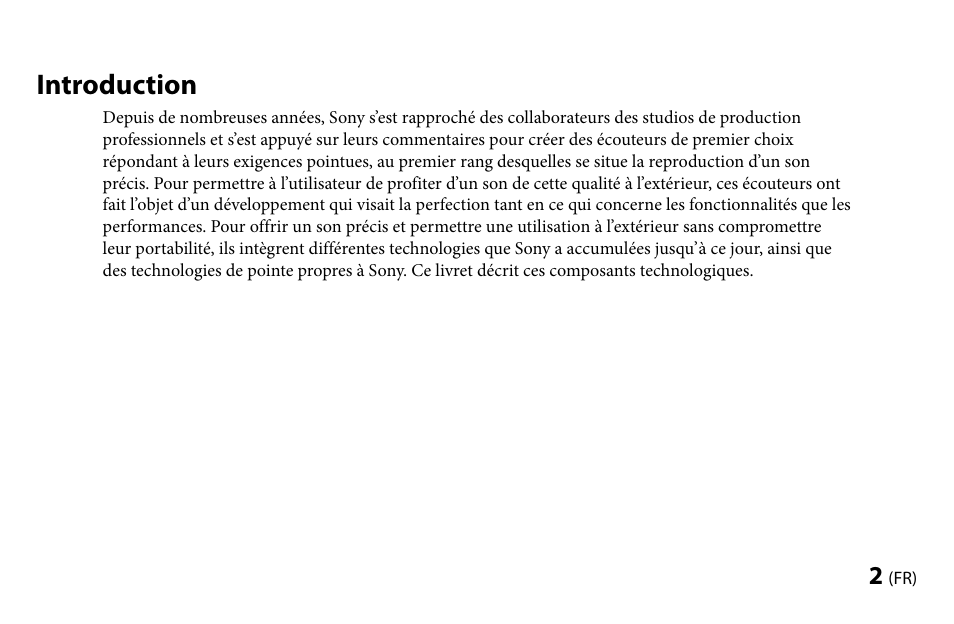 Introduction | Sony MDR-EX1000 User Manual | Page 16 / 88