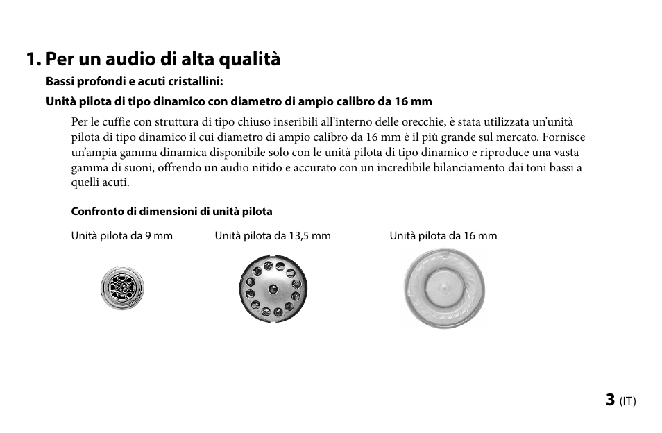 Per un audio di alta qualità | Sony MDR-EX1000 User Manual | Page 59 / 88