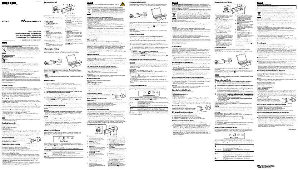 Sony NWD-B103 User Manual | 2 pages