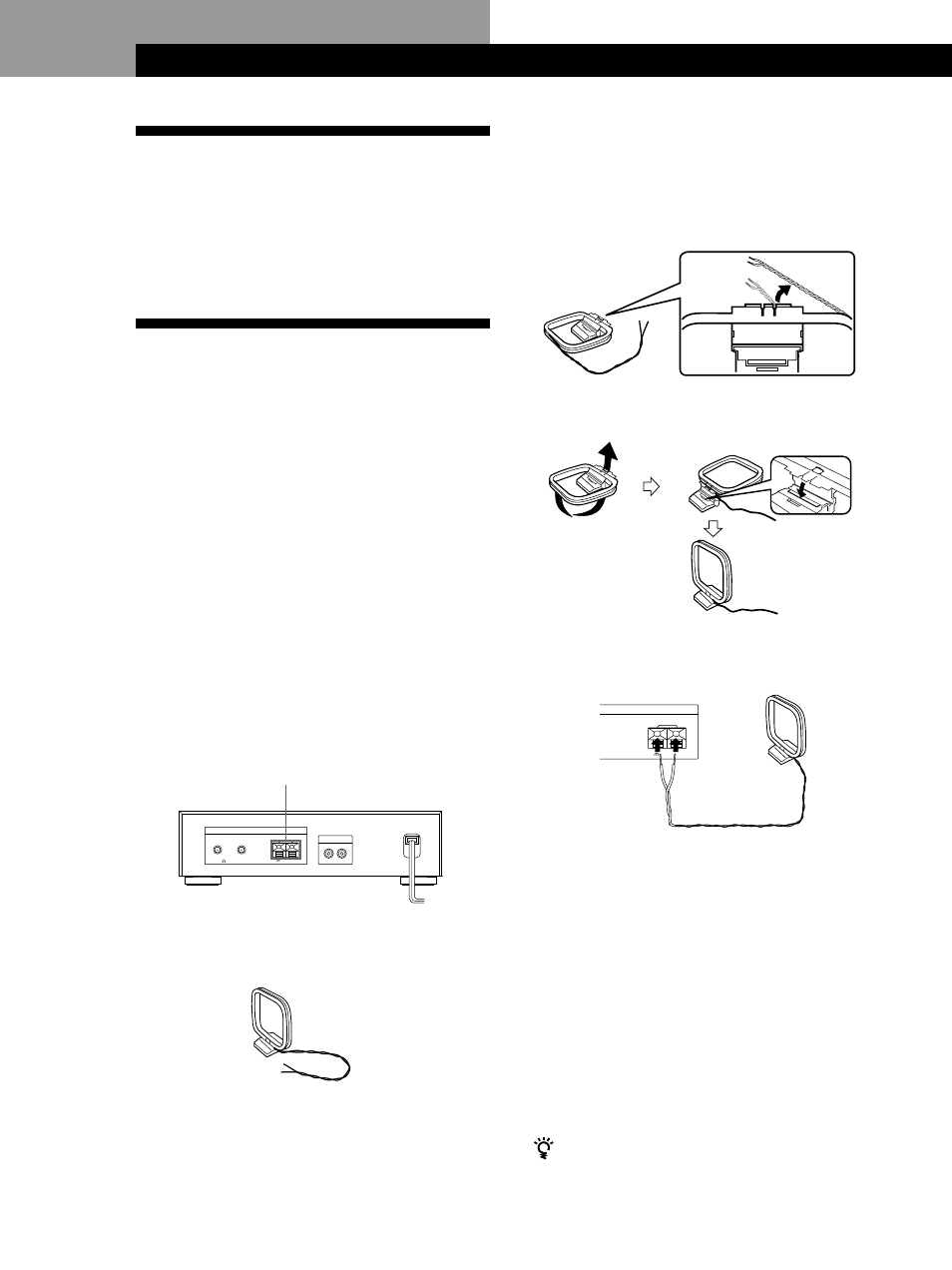 Desempacotamento, Ligação do sistema, Preparativos | Medidas preliminares, Ligações da antena am | Sony ST-S3000ES User Manual | Page 52 / 128