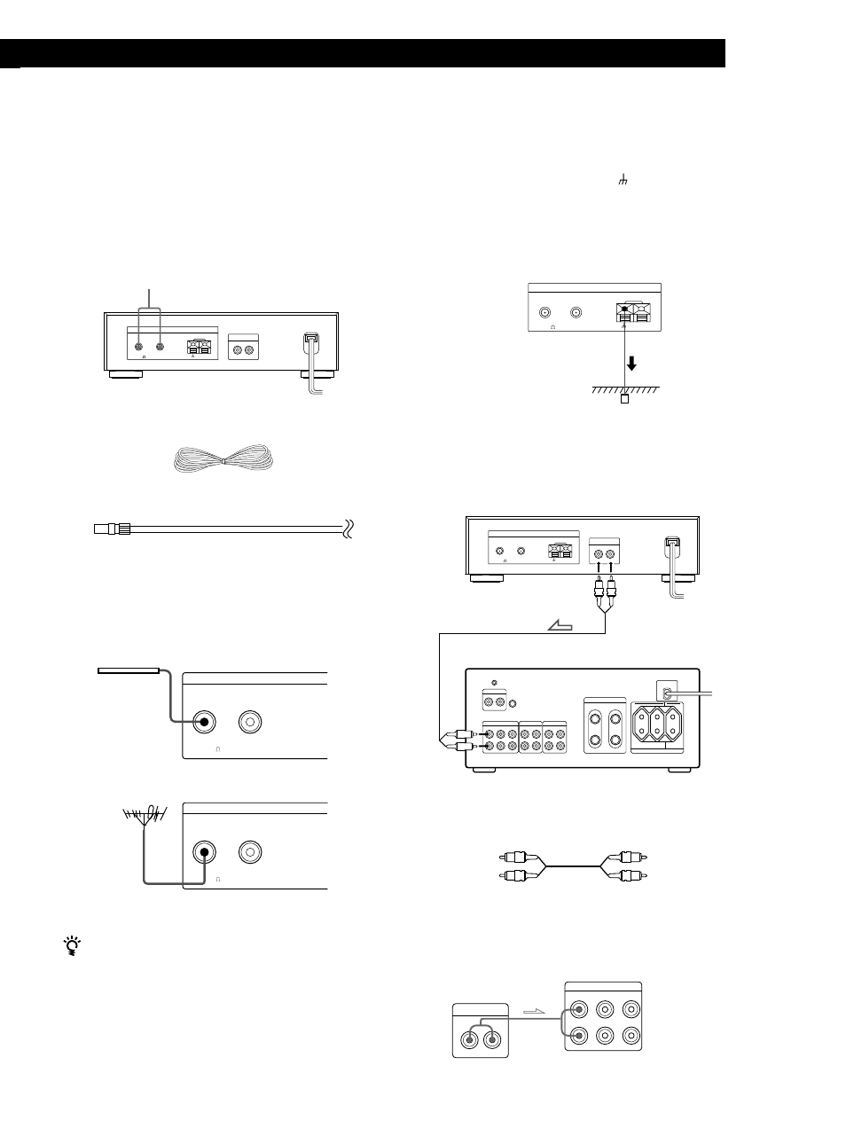 Anschluß der ukw-antenne, Vor dem betrieb, Anschluß eines erdungskabel | Anschluß des verstärkers, Siehe fortsetzung) | Sony ST-S3000ES User Manual | Page 69 / 128