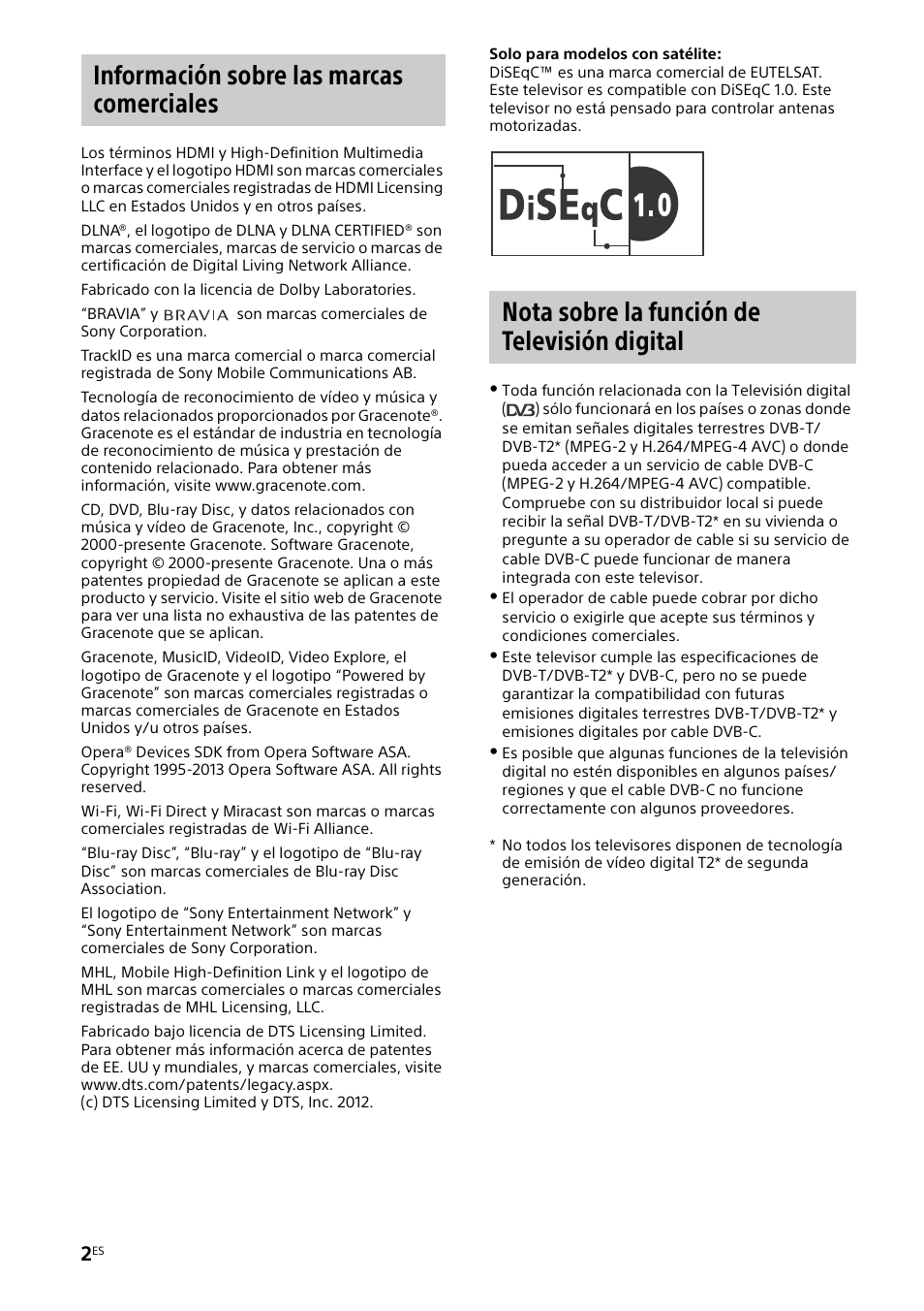 Sony KDL-32W653A User Manual | Page 12 / 124