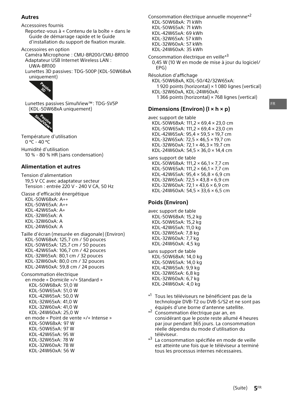 Sony KDL-32W653A User Manual | Page 9 / 124