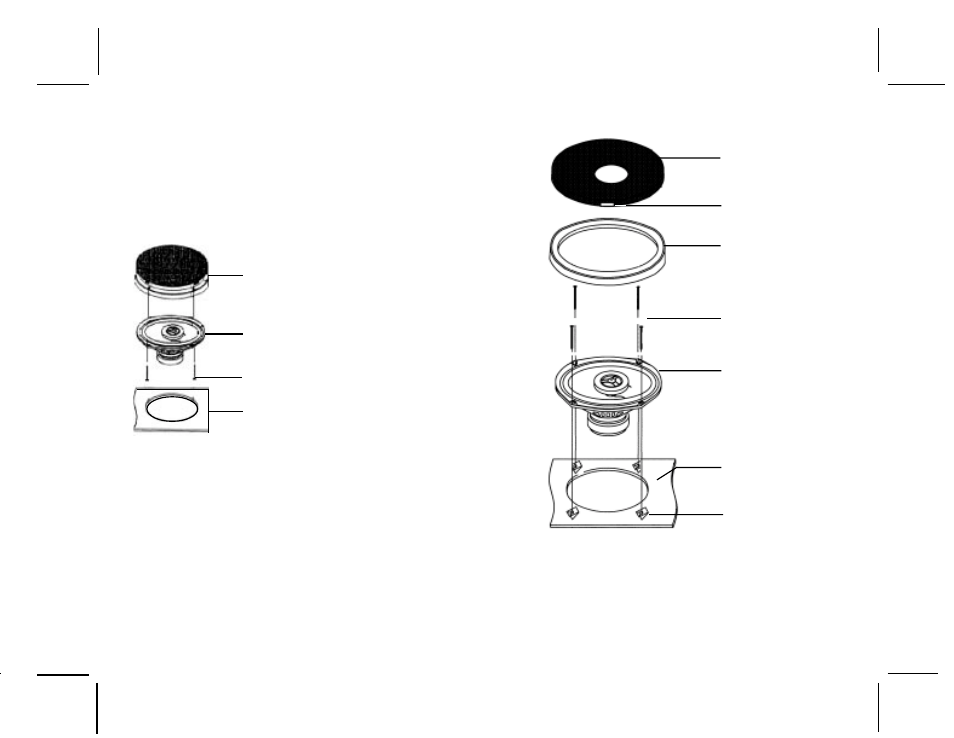 Speaker mounting details | Audiovox Rampage 6.0 Inch User Manual | Page 9 / 10