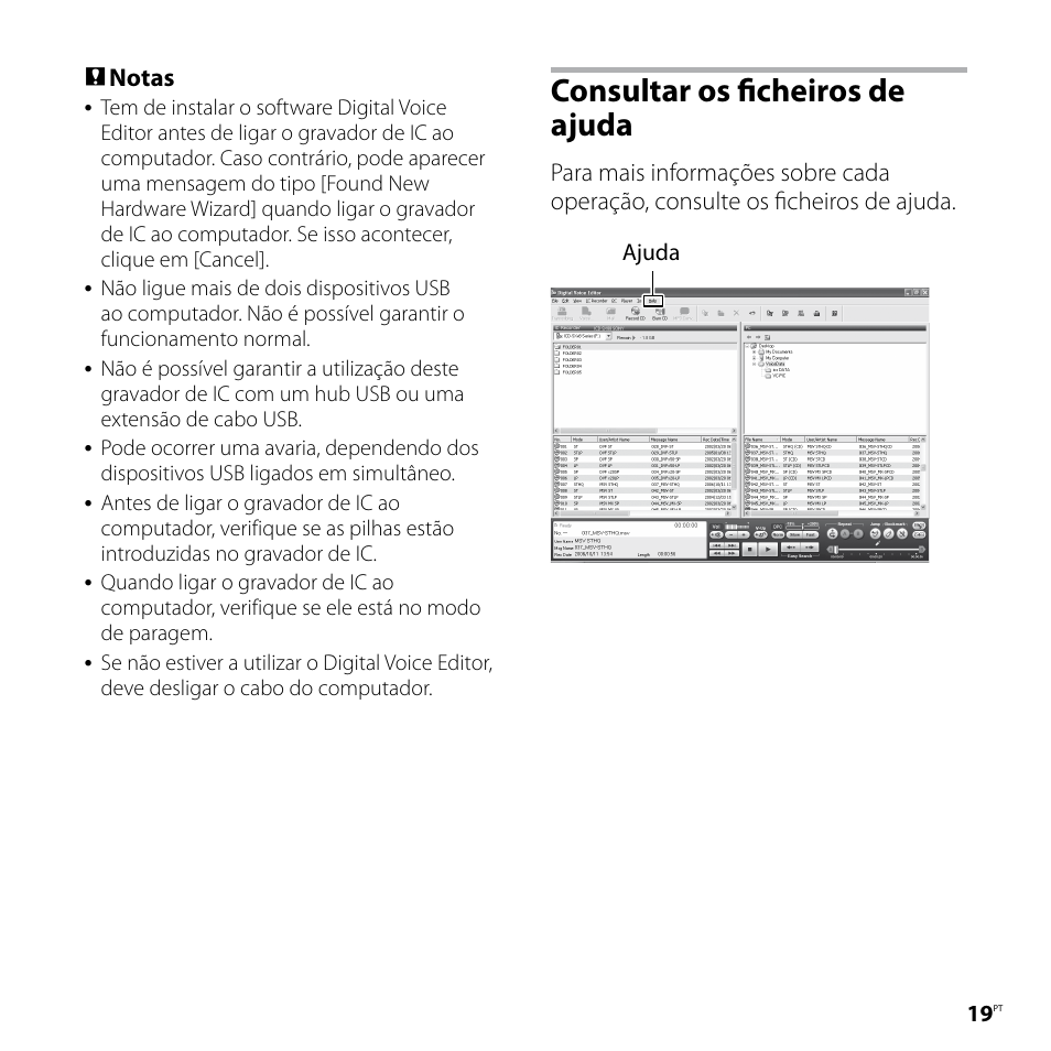 Consultar os ficheiros de ajuda | Sony ICD-P520 User Manual | Page 39 / 84