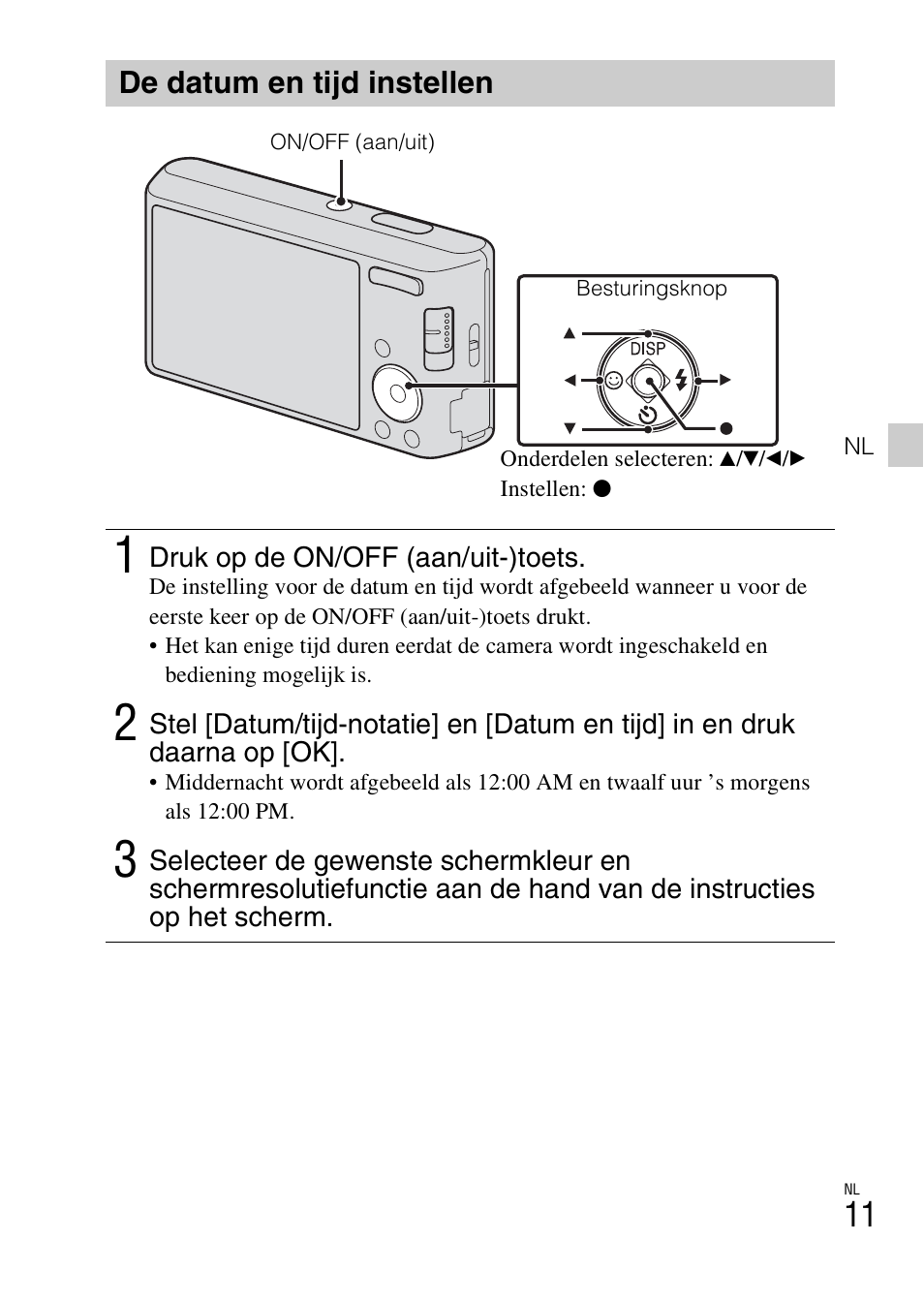 De datum en tijd instellen | Sony DSC-W550 User Manual | Page 145 / 427