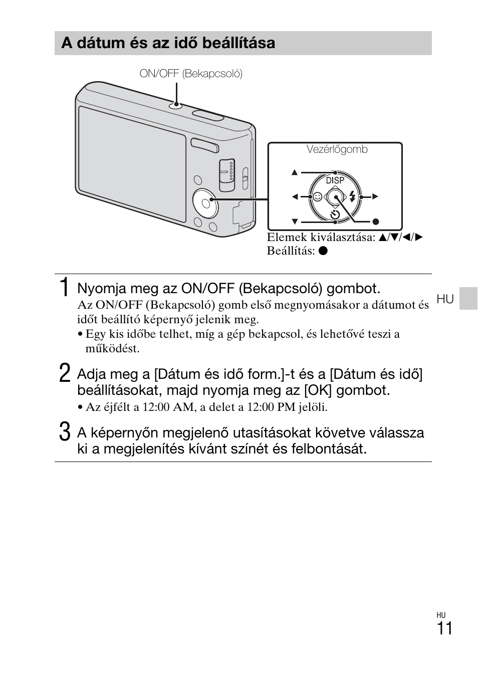 A dátum és az idő beállítása | Sony DSC-W550 User Manual | Page 213 / 427